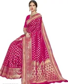 Banarasi Silk Jacquard Print Saree for Women 