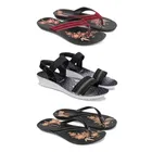Sandals with 2 Pairs Flats for Women 