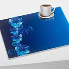 Grover Table Placemats for Kitchen/Dining Table Pack of 6 Blue Flower