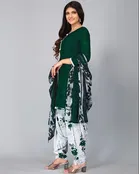Crepe Printed Unstitched Suits Fabric for Women 