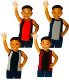 Cotton Solid Innerwear for Boys, Multicolour, Pack of 4 