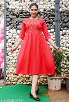 Rayon Embroidred Anarkali Kurti for Women 