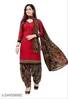 Cotton Blend Printed Salwar Suit Set for Women 