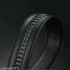 PU Solid Belt for Men, Black