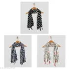 Chiffon Scarves for Women, Black, Pack of 3
