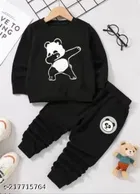 Hosiery Cotton Full Sleeves T-Shirt with Pant Clothing Set for Kids 