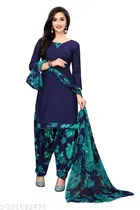 Crepe Printed Unstitched Suits for Women, Pack of 3 