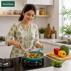 TerraHome Non-Stick-Aluminum Frying Pan-1400 ml,24cm, Green
