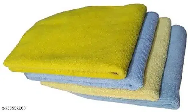 Microfiber Bath Towel (Multicolor, 40x40 cm) (Pack of 4)
