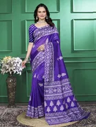 Mysore Silk Printed Saree for Women 