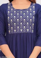 Rayon Kurti for Women, Blue 