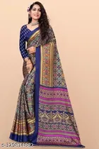 Crepe Printed Saree for Women 
