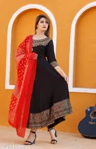 Rayon Printed Kurti with Dupatta for Women 