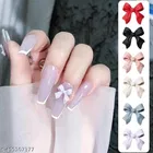 Bow Nail Charms Nail Decorations, Multicolor, Set of 1