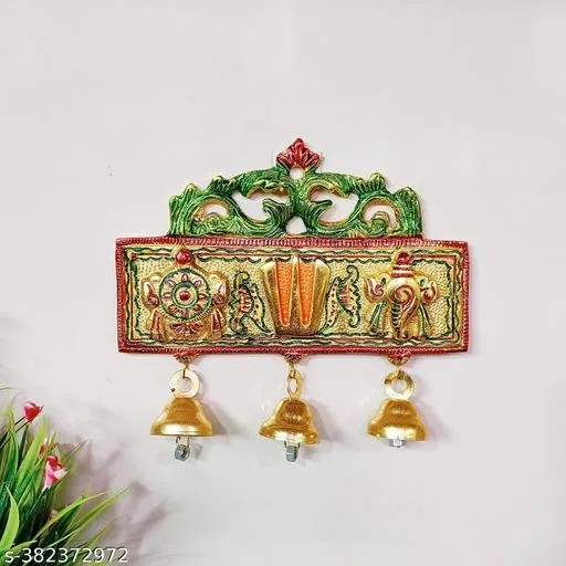 Metal Shankh Chakra Door Hanging