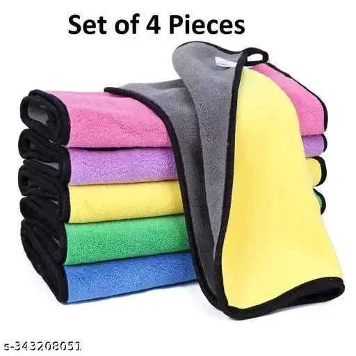 Microfiber Car Cleaning Cloth (Pack of 4)