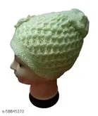 Woolen Solid Cap for Women 