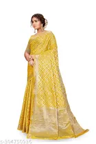 Organza Zari Woven Saree for Women 