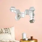 Acrylic Hexagon Shaped Wall Mirror Stickers 
