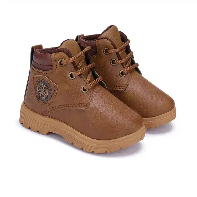 Bersache Casual Shoes for Kids (Brown, 10C)