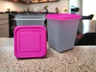 Plastic Storage Containers, White, Pack of 12 