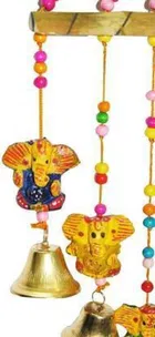 KC Arts Small Ganesha Windchime 27 inches Pack of 1