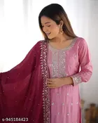 Palazzo Suit With Embroidery and Dupatta for Women 