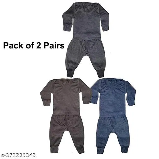 Woolen Thermal Set for Kids (Multicolor, 12-18 Months) (Set of 2)