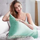 Grover Silk Pillow Cover Green 17x27inch Pack of 2