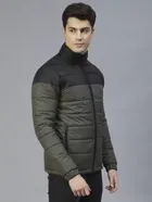 Men's Colour Block Full Sleeves Puffer Jacket 