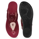 Flats for Women, Maroon 