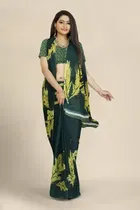 SVB जॉर्जेट साड़ी विद ब्लाउज फॉर विमेंस 