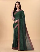 Silk Embroideried Saree for Women 
