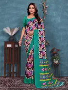 Georgette Printed Saree for Women 