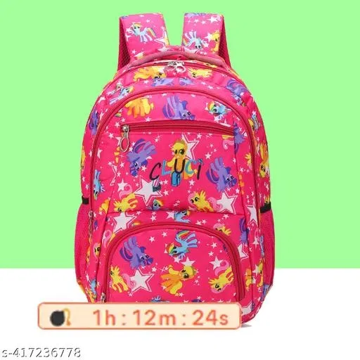 Polyester Backpack Bag, Multicolor