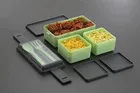 KS Plastic 3 Containers Lunch Box 