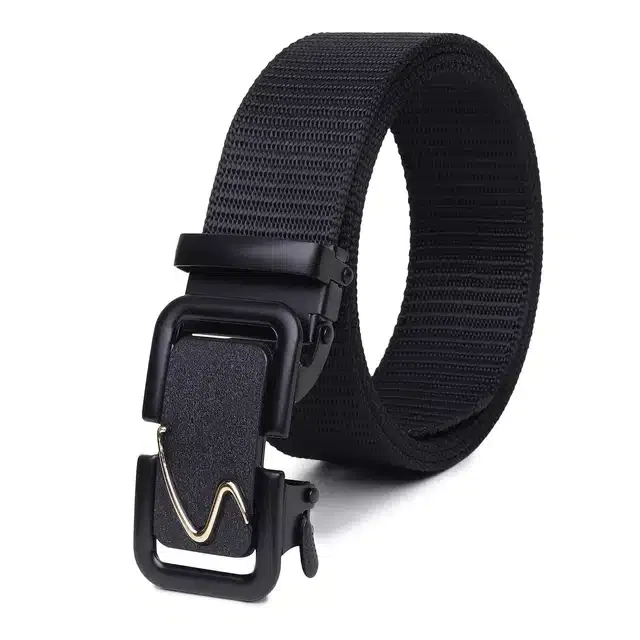 Casual Nylon Belt for Men (Black)
