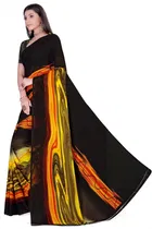 Georgette Printed Saree for Women 