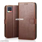 AESTMO Leather Back Finish Flip Case Cover for Realme 8 5G / 8s 5G / Narzo 30 5G 