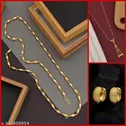 Alloy 2 Pcs Chain with 1 Pair Earrings for Women 