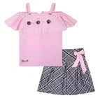 Polyester Printed Clothings Set for Girls 