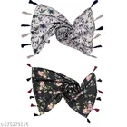 Chiffon Scarves for Women, Multicolor, Pack of 2