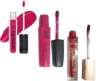 Combo of Lip Polish with Liquid Lipstick & Lip Mousse (Multicolor, Set of 3)