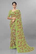 Georgette Printed Saree for Women 