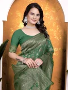 Banarasi Silk Jacquard Embroidery Saree for Women 