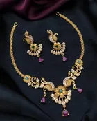 Zircon Gold-plated Necklace Set for Women 