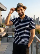 Striped Polo T-shirt for Men 