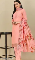 Striped Unstitched Suit for Women 