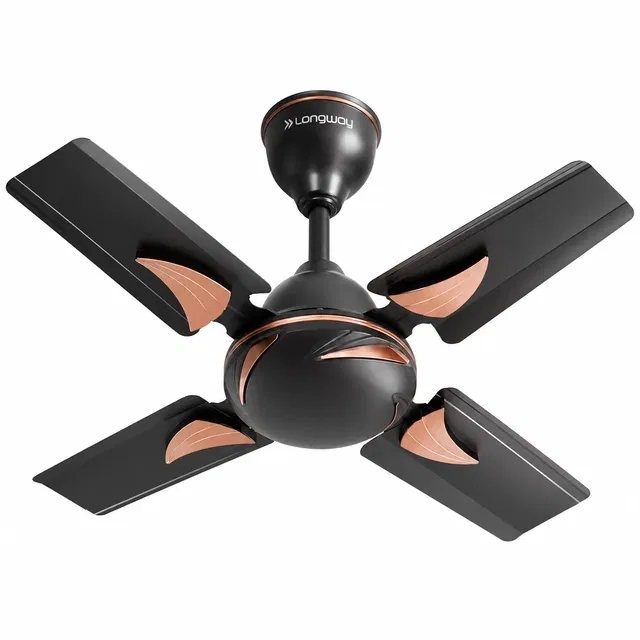 Longway Creta P1 600 mm 4 Blade Ceiling Fan  (Ultra High Speed | Smoked Brown | Pack of 1)