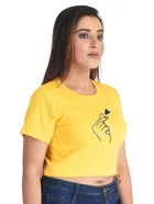 Cotton Blend Printed Top for Women 